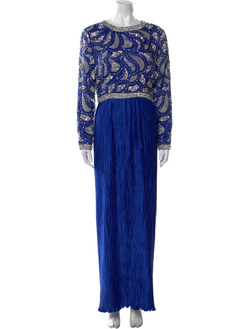 George F. Couture Printed Long Dress