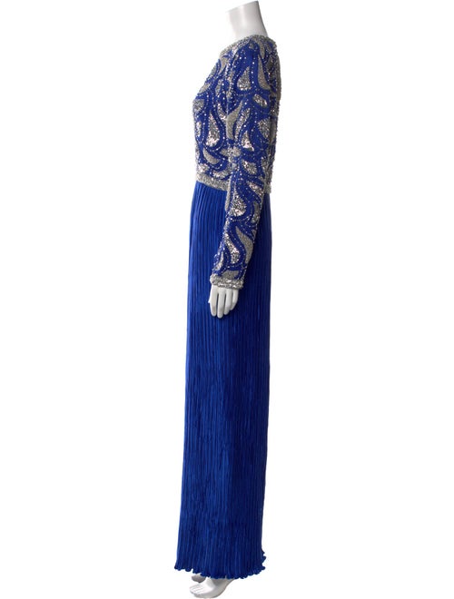 George F. Couture Printed Long Dress