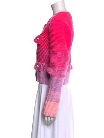 Germanier Colorblock Pattern Open Front Sweater