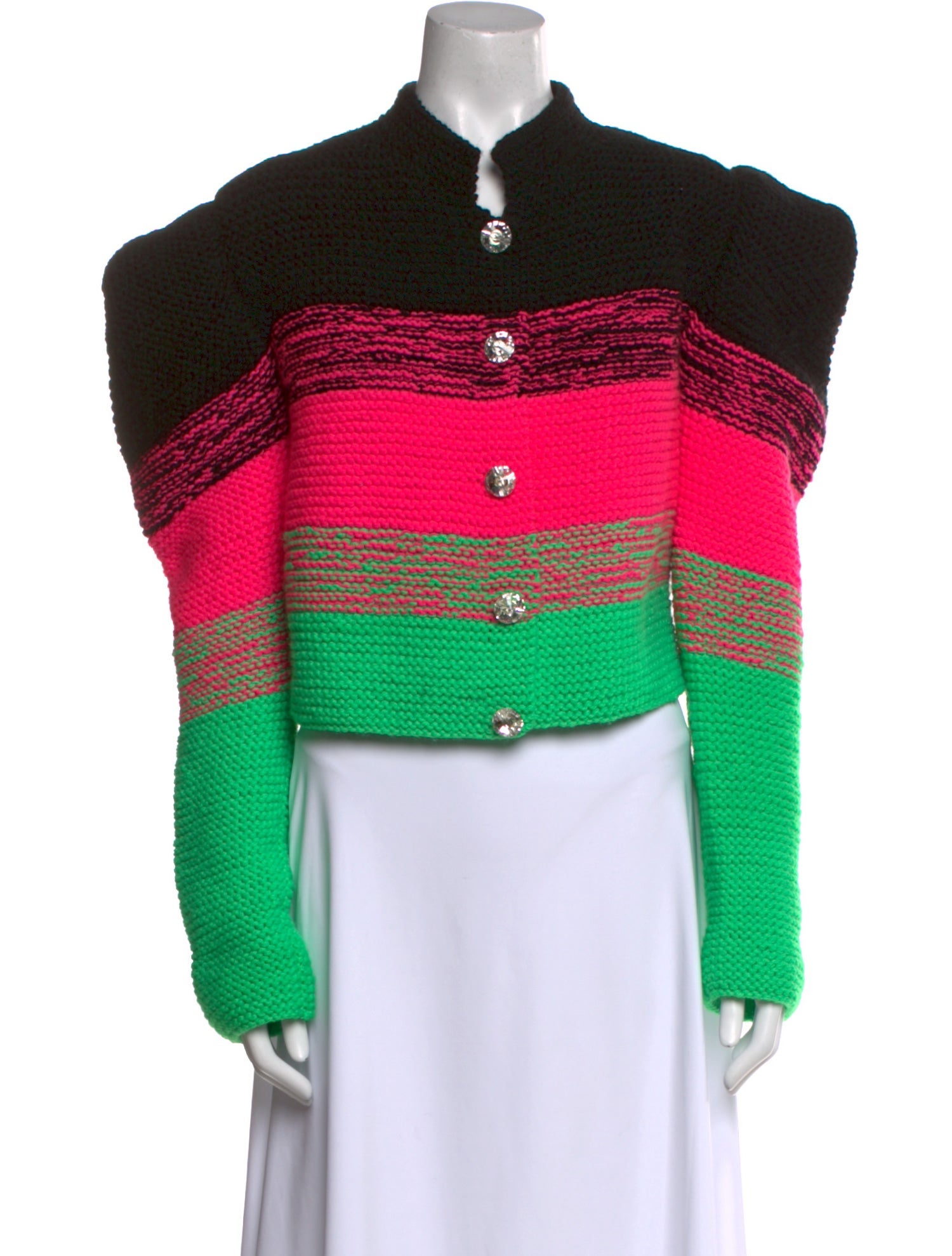 Germanier Striped Crew Neck Sweater