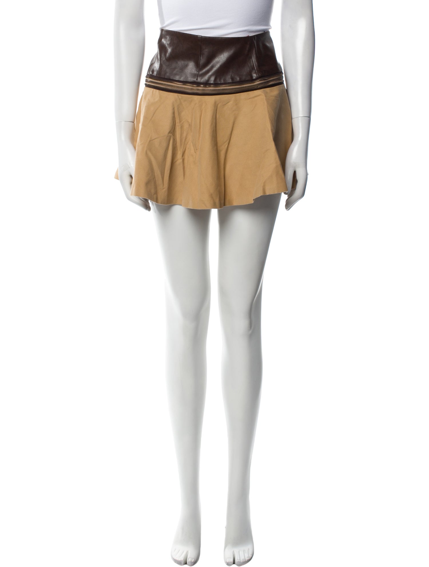 GF Ferre Leather Trim Embellishment Mini Skirt w/ Tags