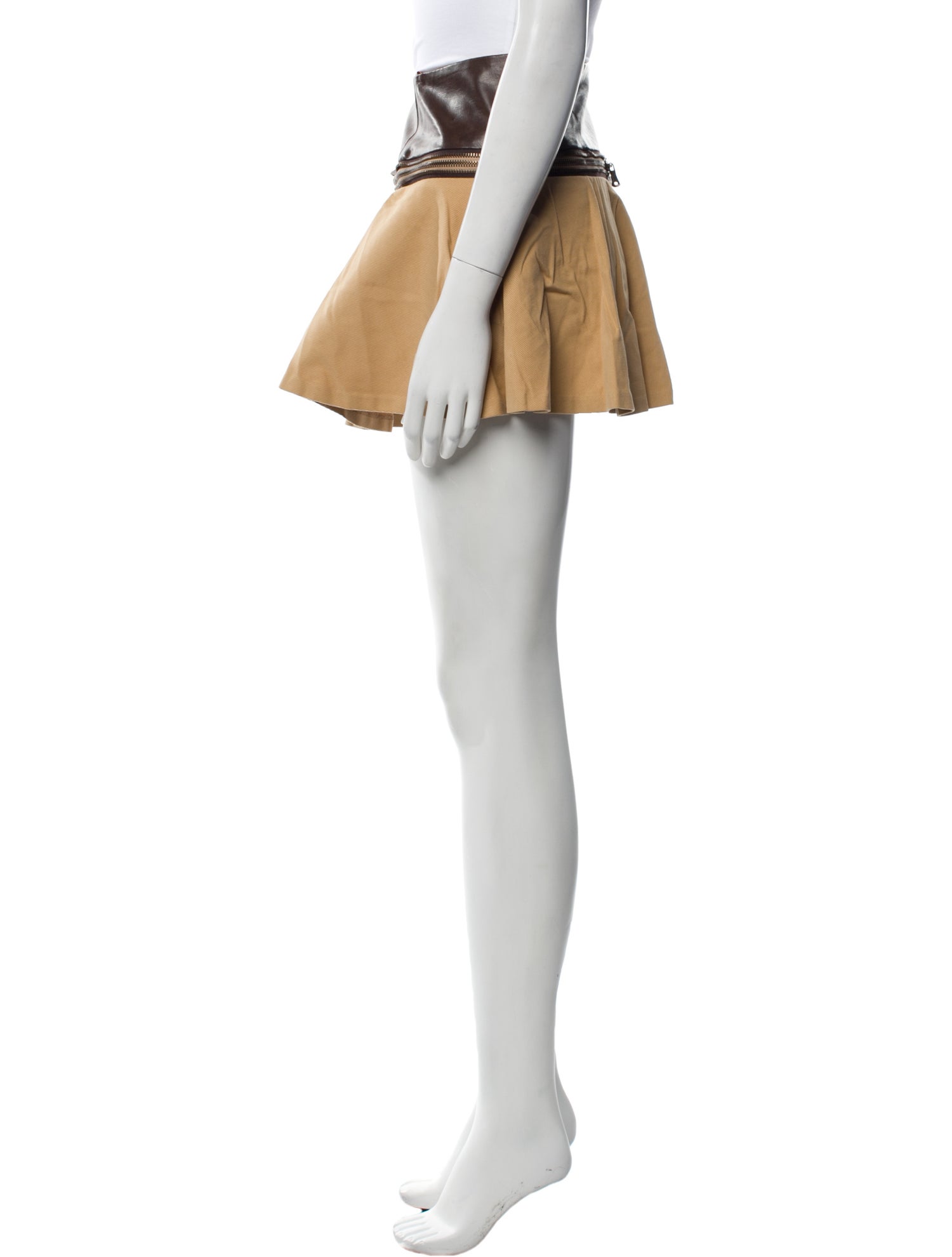 GF Ferre Leather Trim Embellishment Mini Skirt w/ Tags