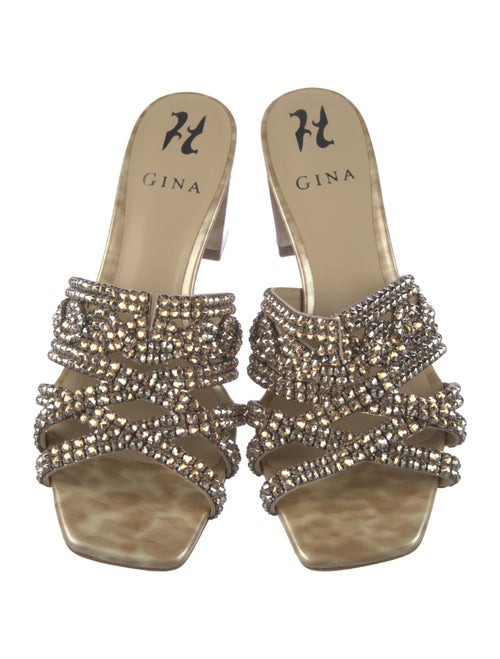 Gina Foster Leather Printed Slides