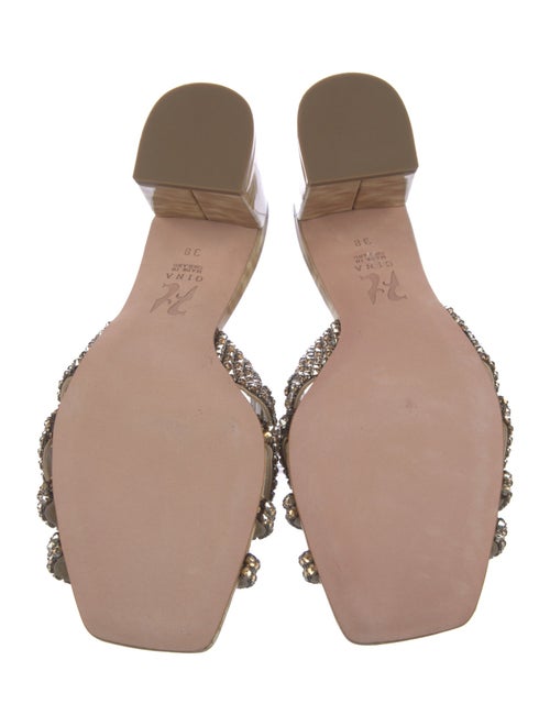 Gina Foster Leather Printed Slides