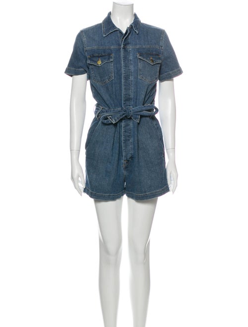 Goop x Frame Romper Blue