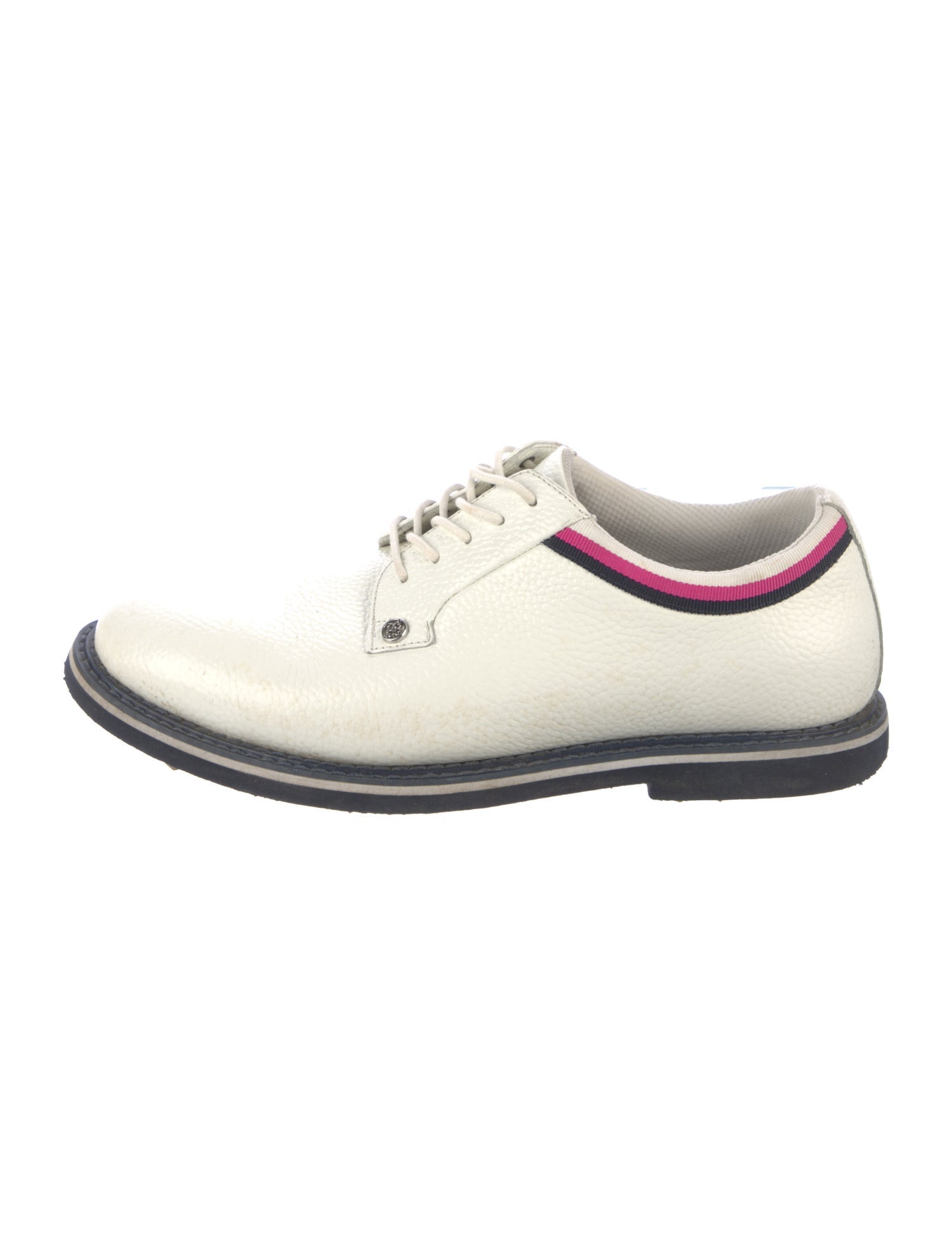 G/Fore Leather Striped Derby Shoes - White Oxfords, Shoes - WGFOR21023 ...
