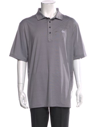 G/Fore Striped Collar Polo Shirt