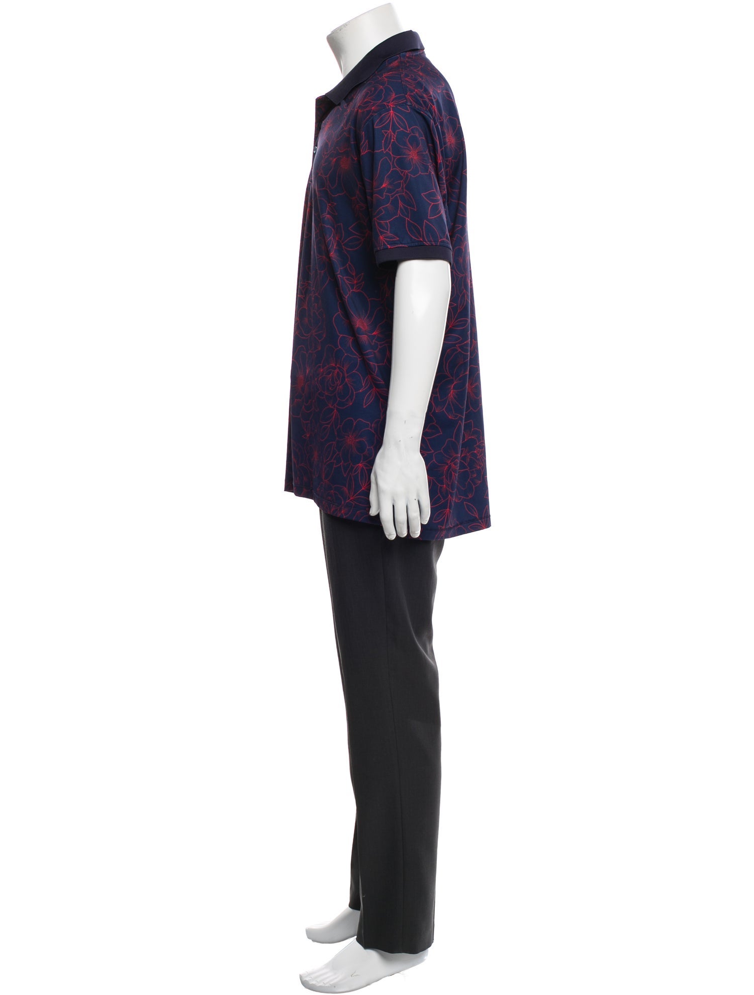 G/Fore Floral Print Collar Polo Shirt