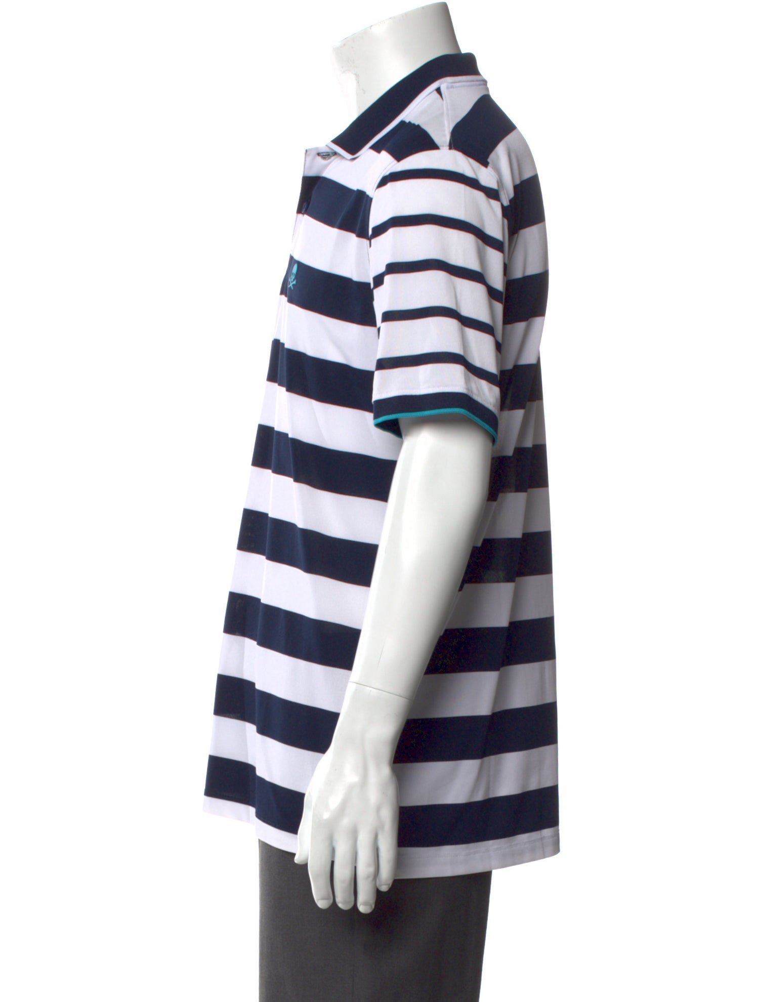 G/Fore Striped Crew Neck Polo Shirt