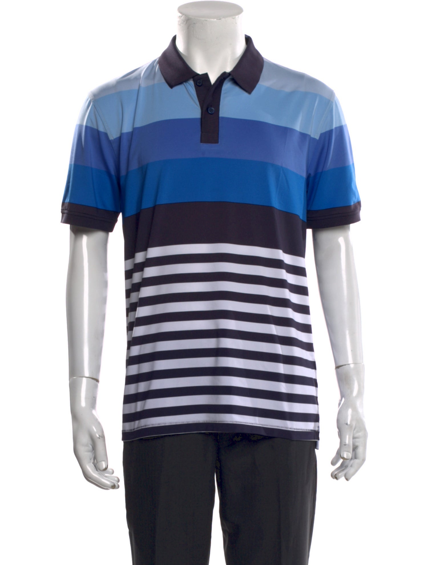 G/Fore Striped Collar Polo Shirt