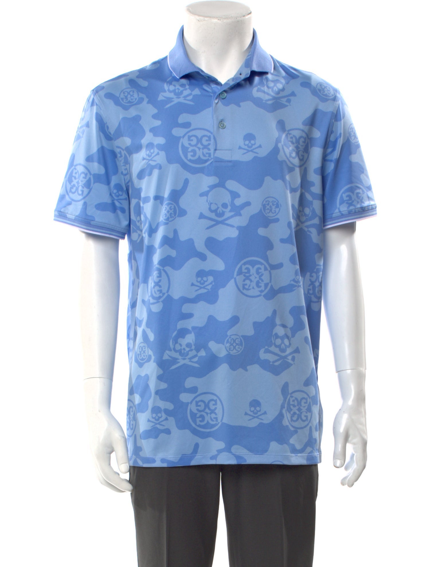 G/Fore Printed Collar Polo Shirt