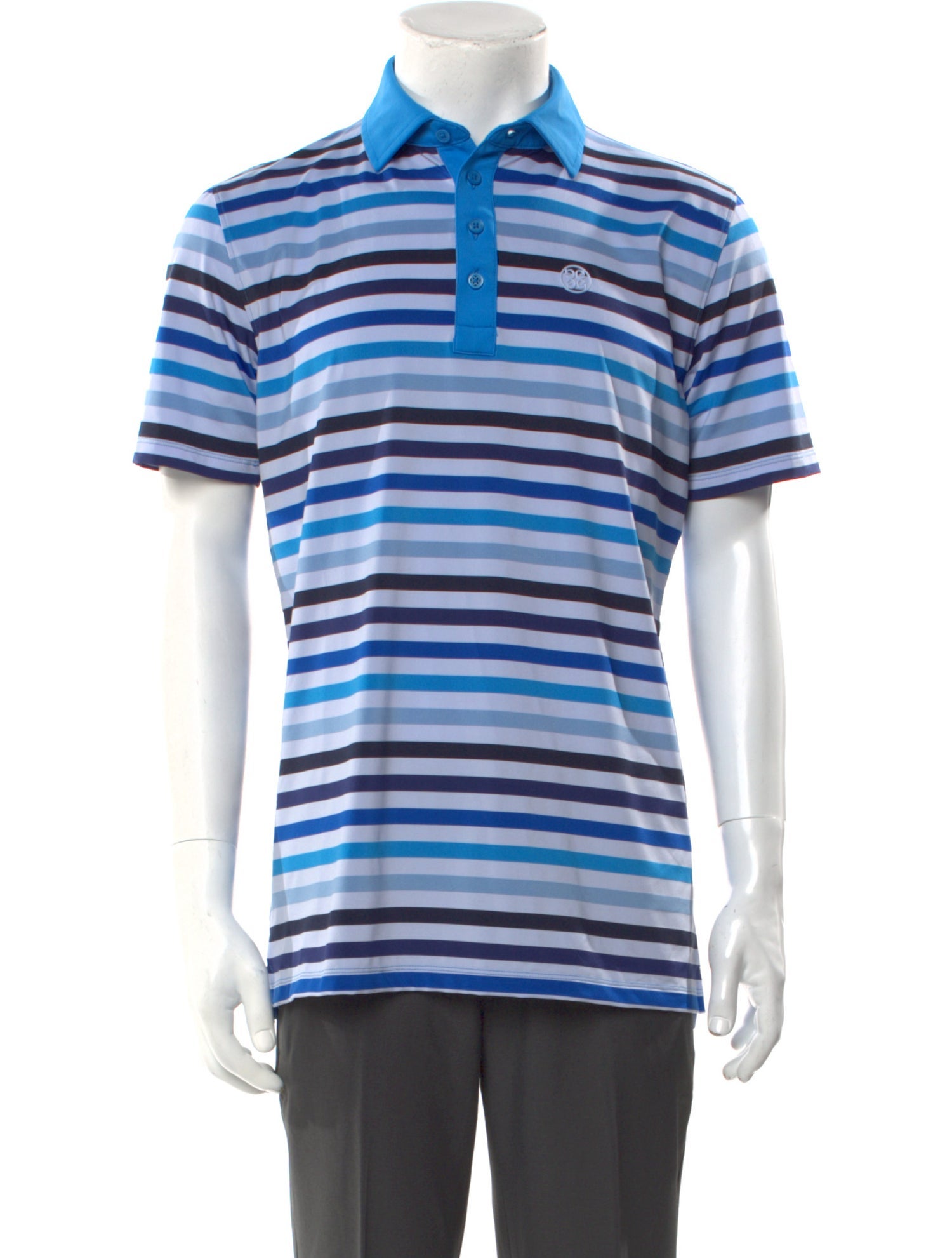 G/Fore Striped Collar Polo Shirt