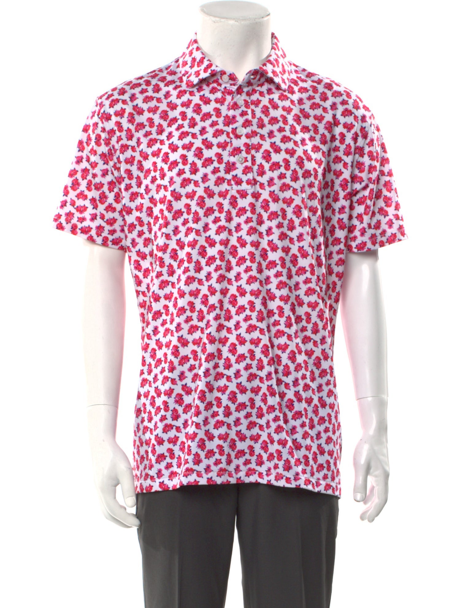 G/Fore Floral Print Collar Polo Shirt