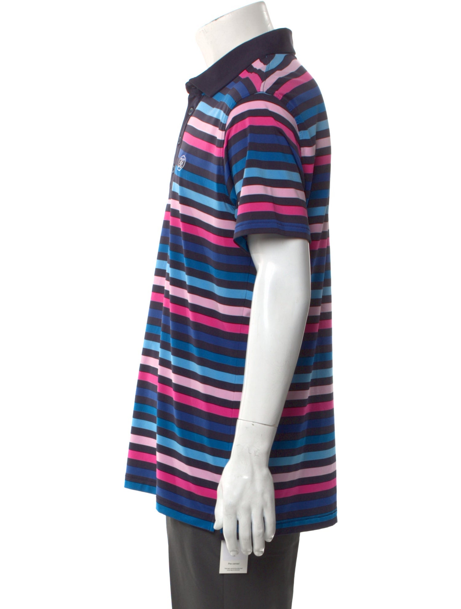 G/Fore Striped Collar Polo Shirt