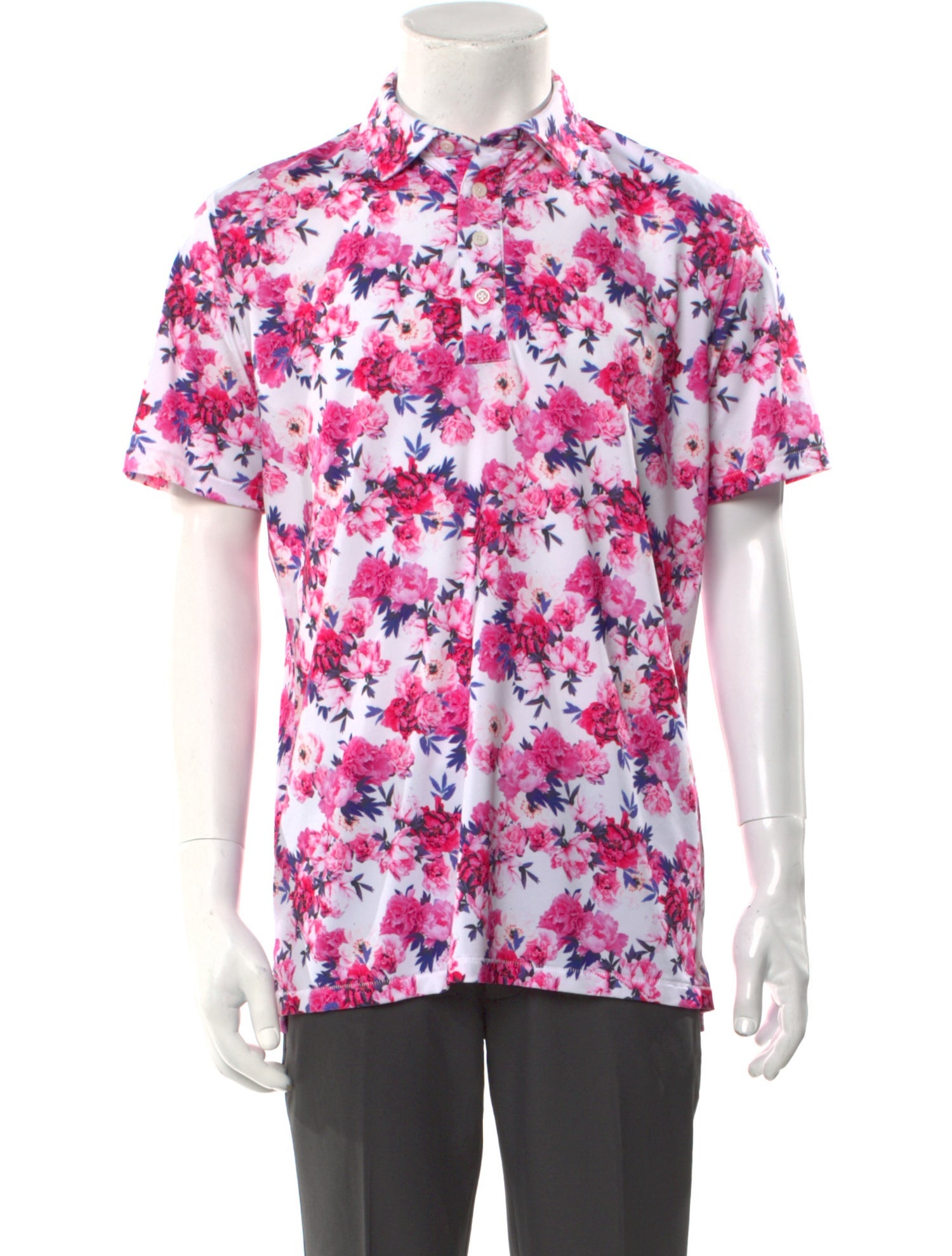 G/Fore Floral Print Collar Polo Shirt