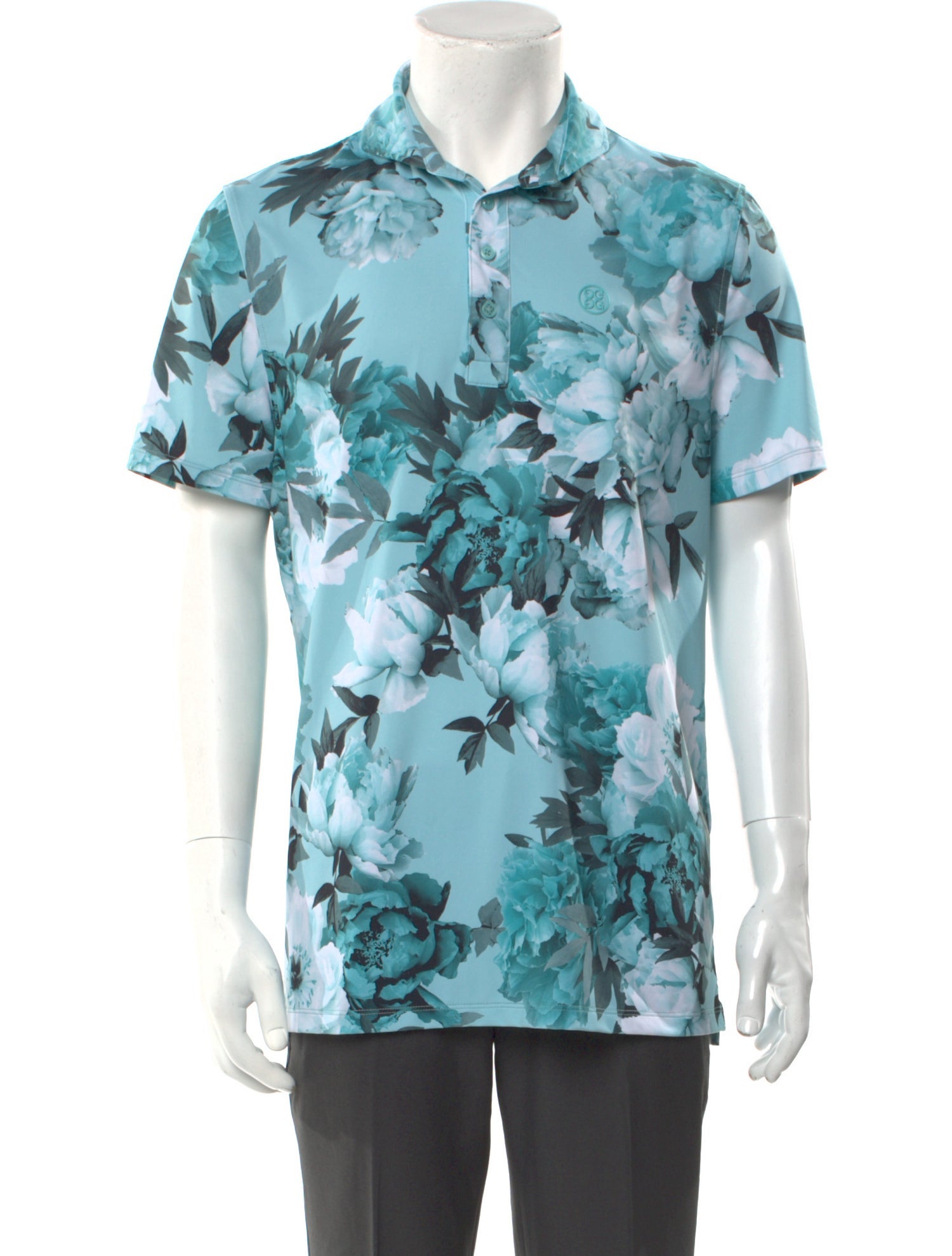 G/Fore Floral Print Collar Polo Shirt