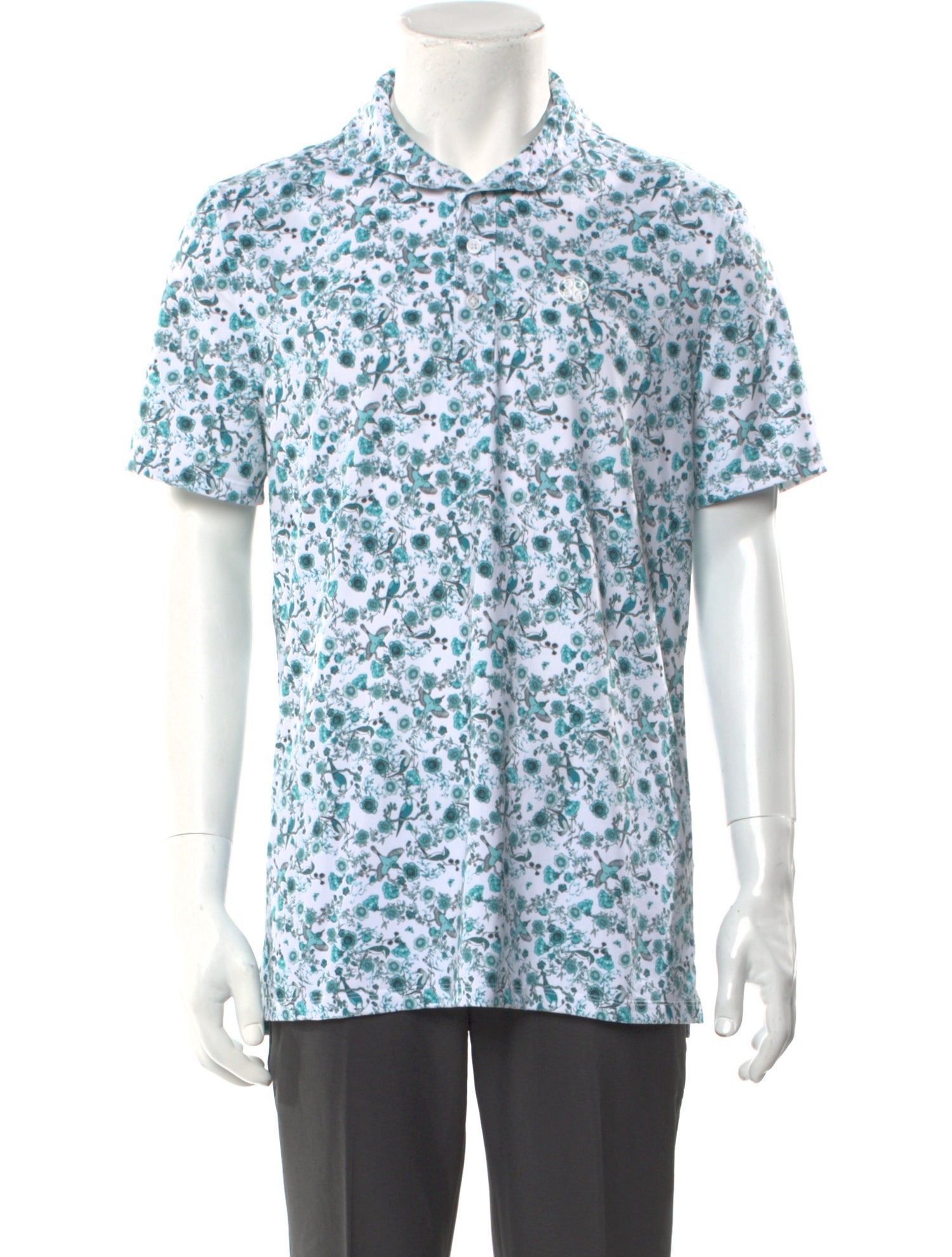 G/Fore Floral Print Collar Polo Shirt