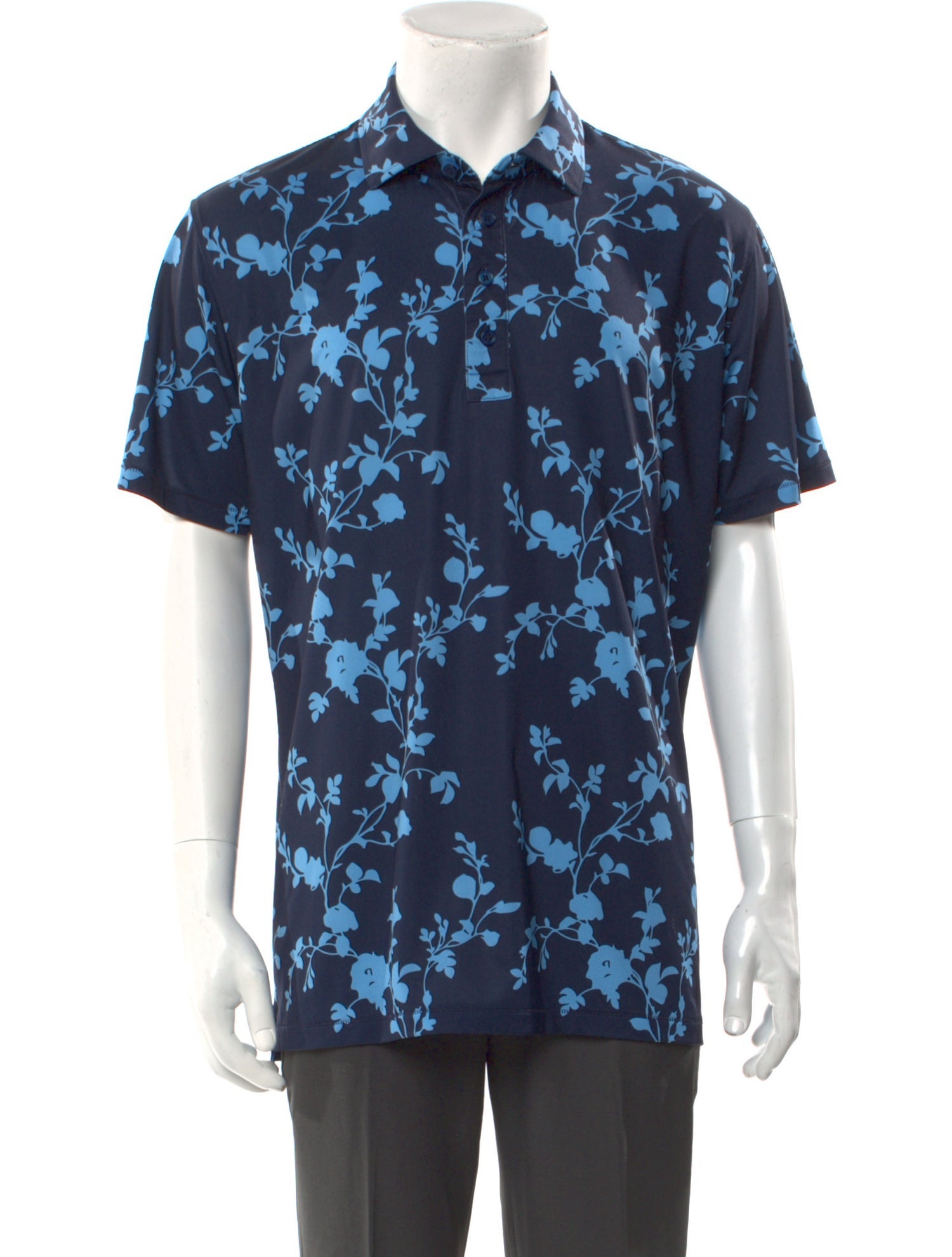 G/Fore Floral Print Collar Polo Shirt