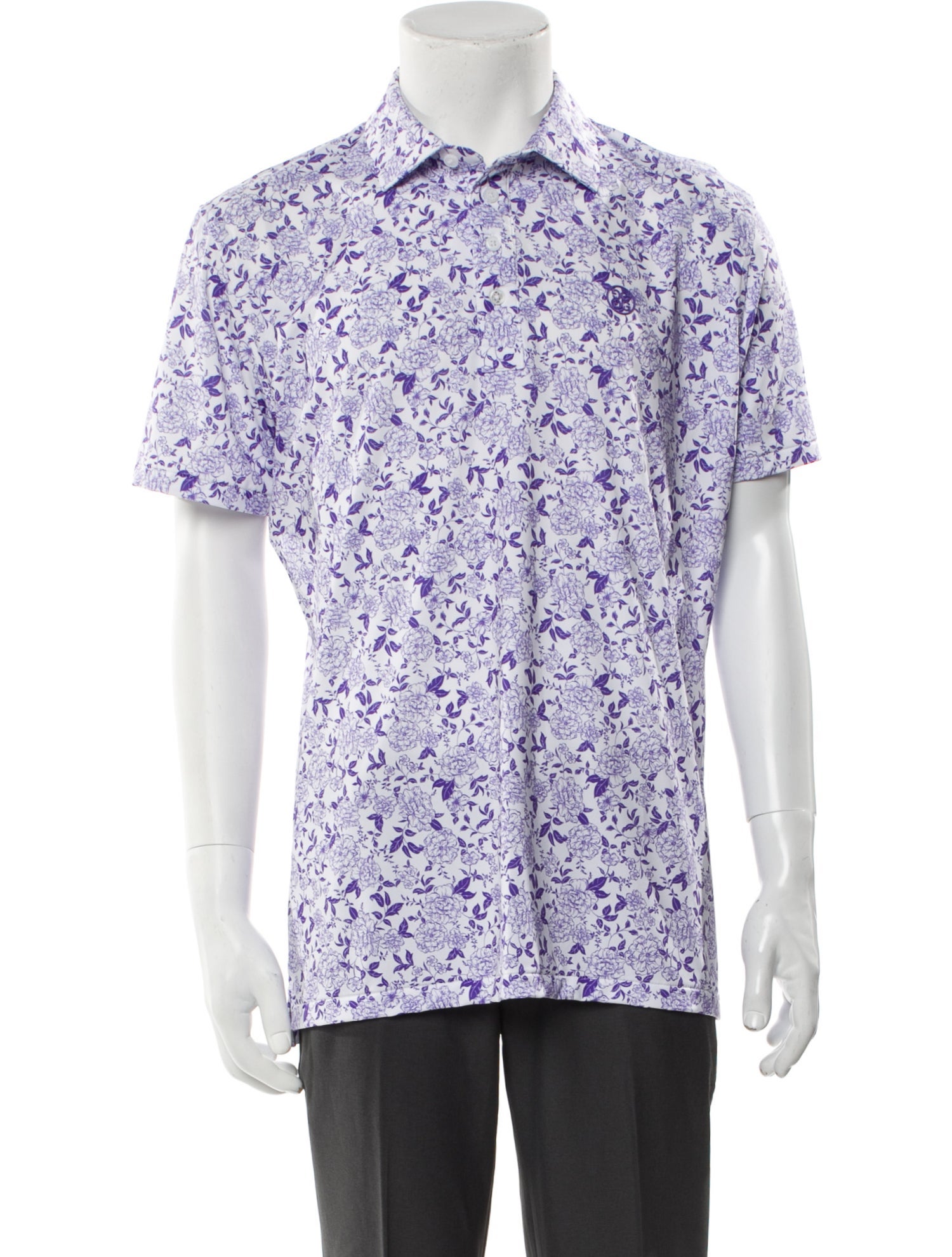 G/Fore Floral Print Collar Polo Shirt