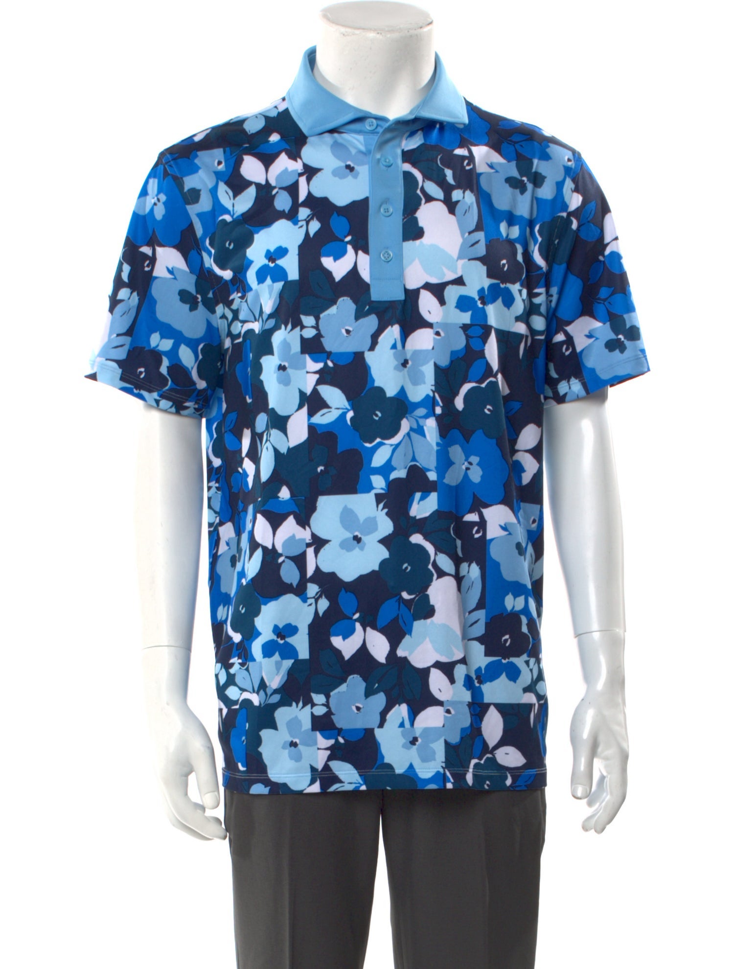 G/Fore Floral Print Collar Polo Shirt