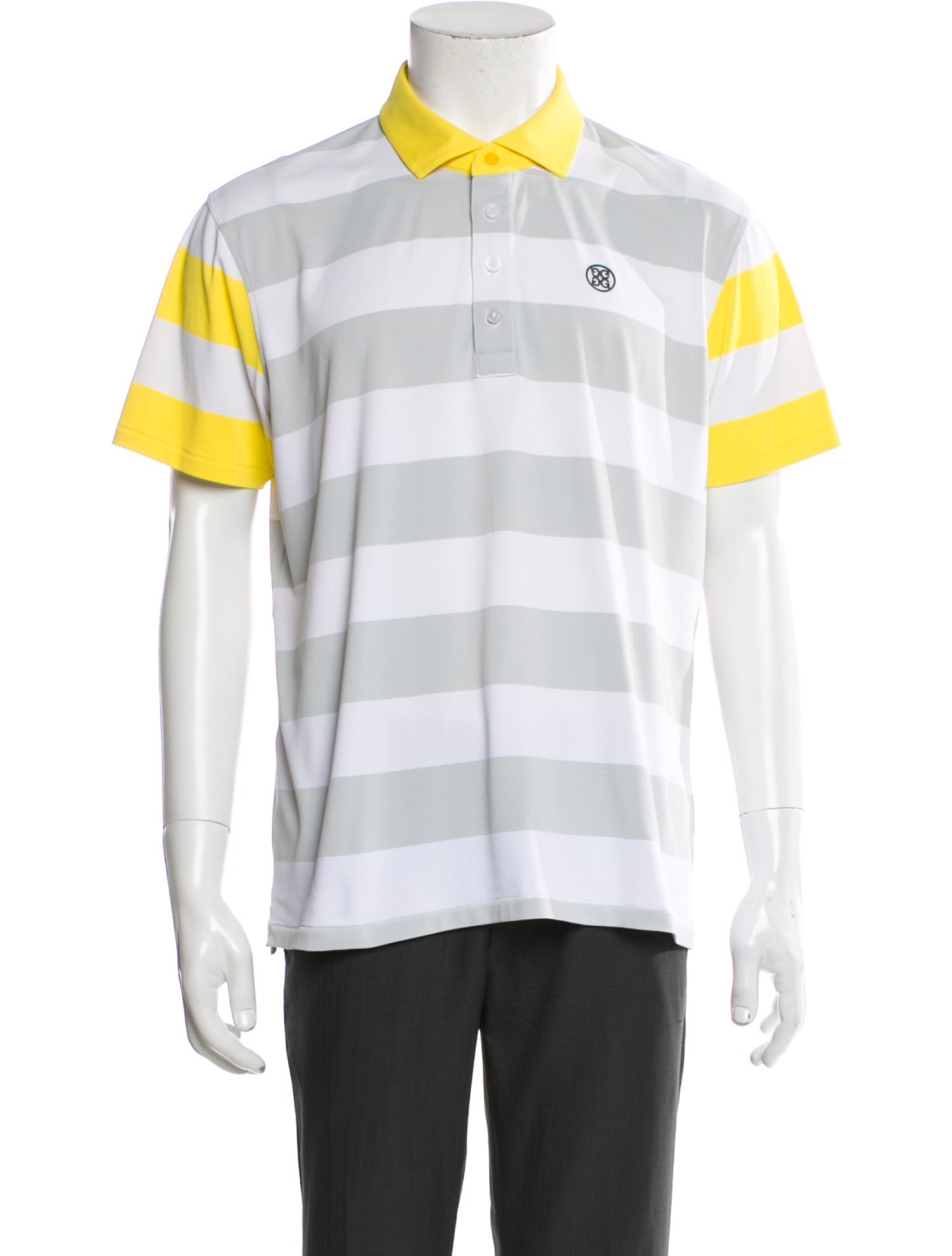 G/Fore Striped Collar Polo Shirt