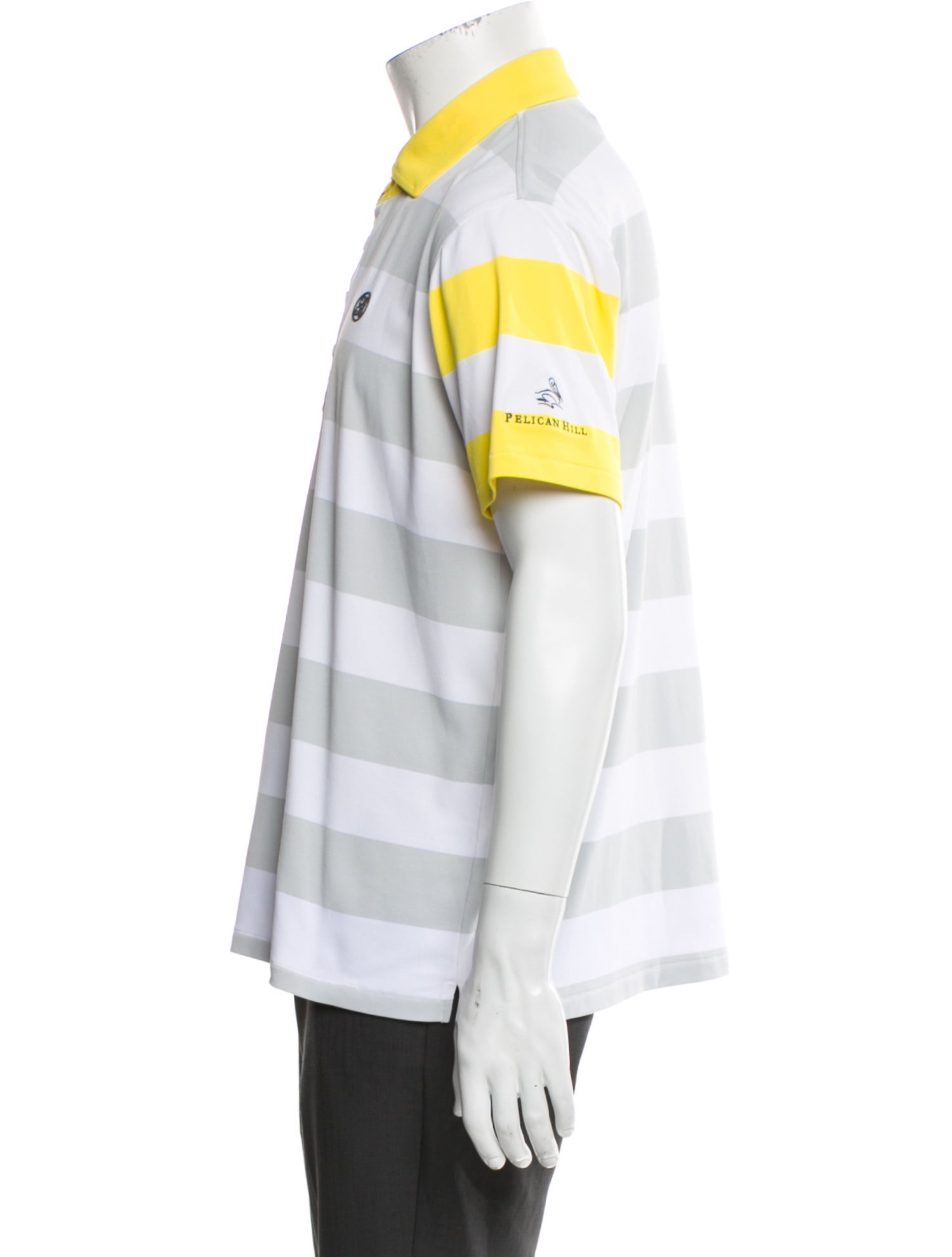 G/Fore Striped Collar Polo Shirt