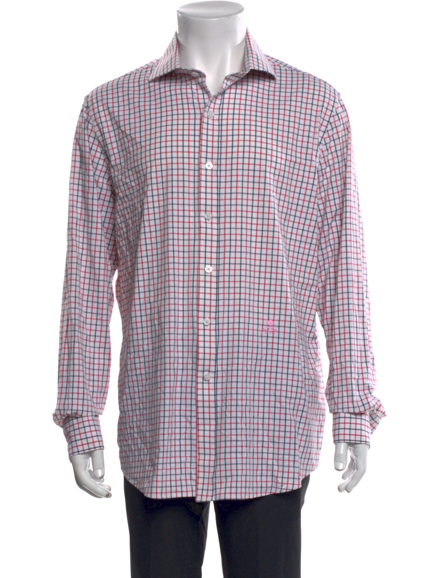 G/Fore Plaid Print Long Sleeve Shirt