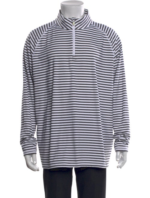 G/Fore Striped Turtleneck Cardigan