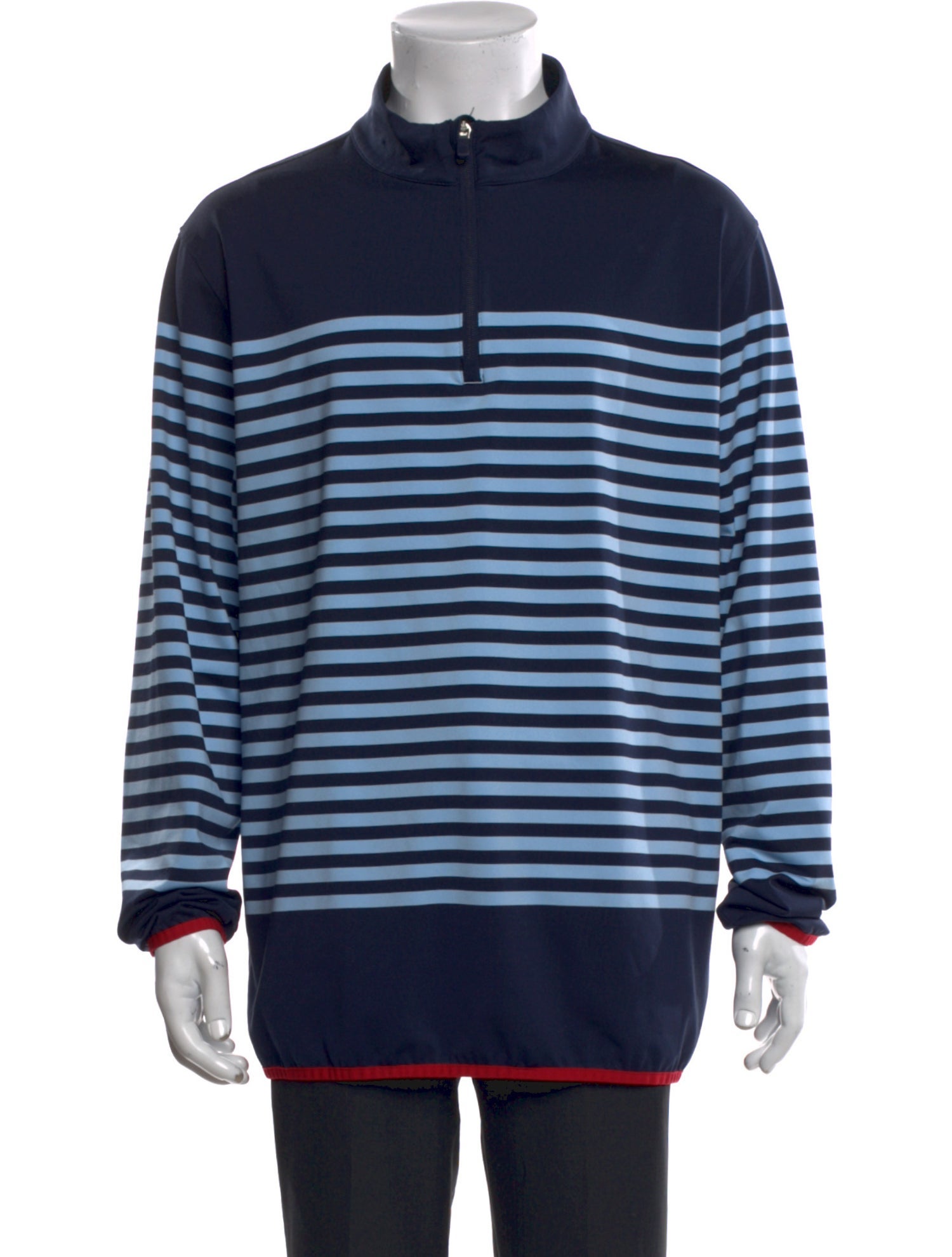 G/Fore Striped Mock Neck Sweatshirt