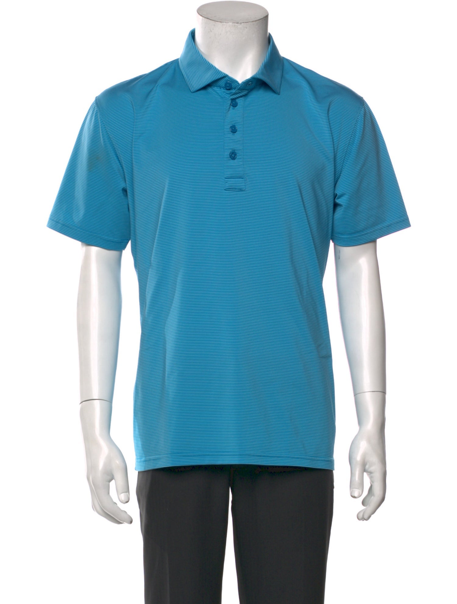 G/Fore Striped Crew Neck Polo Shirt