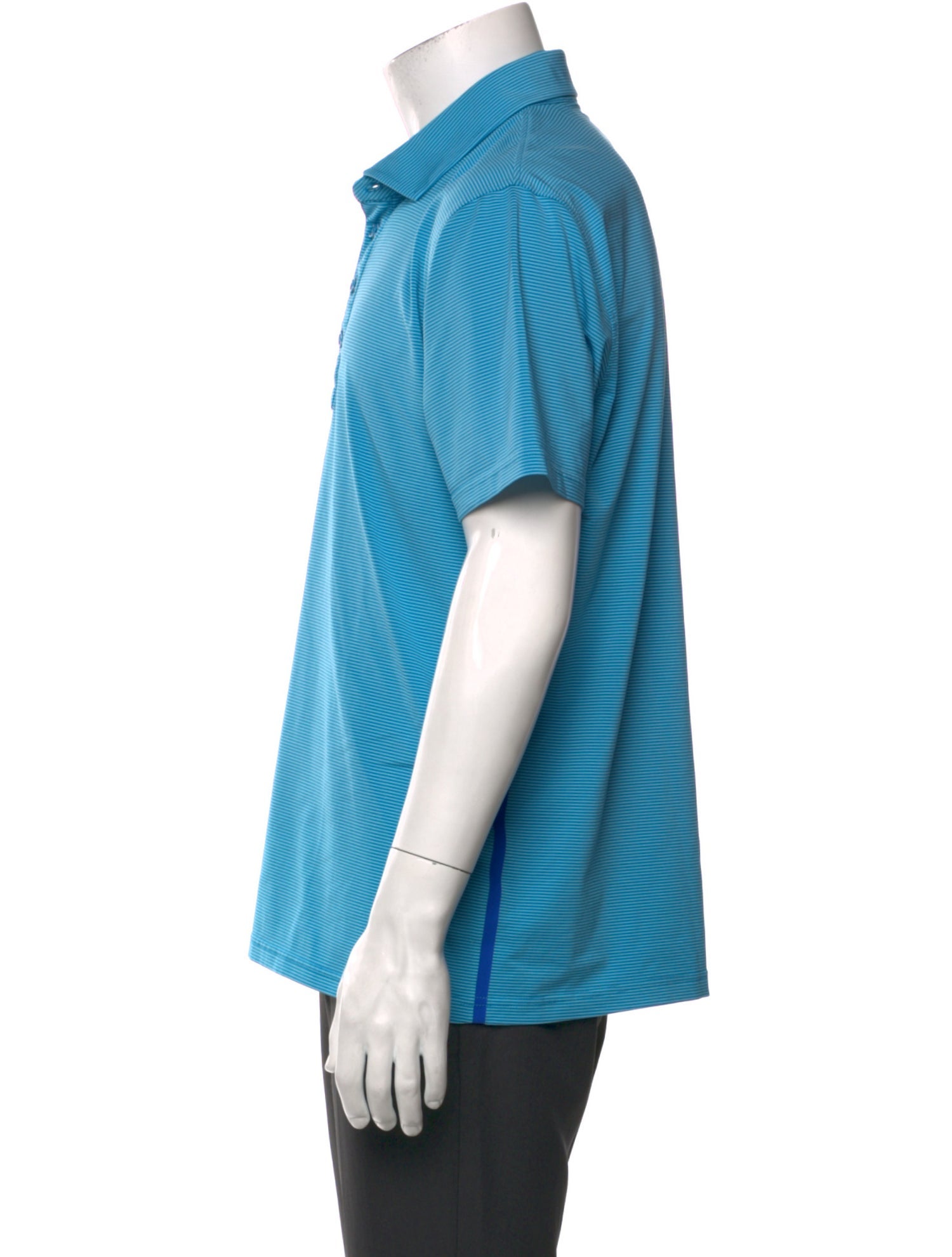 G/Fore Striped Crew Neck Polo Shirt