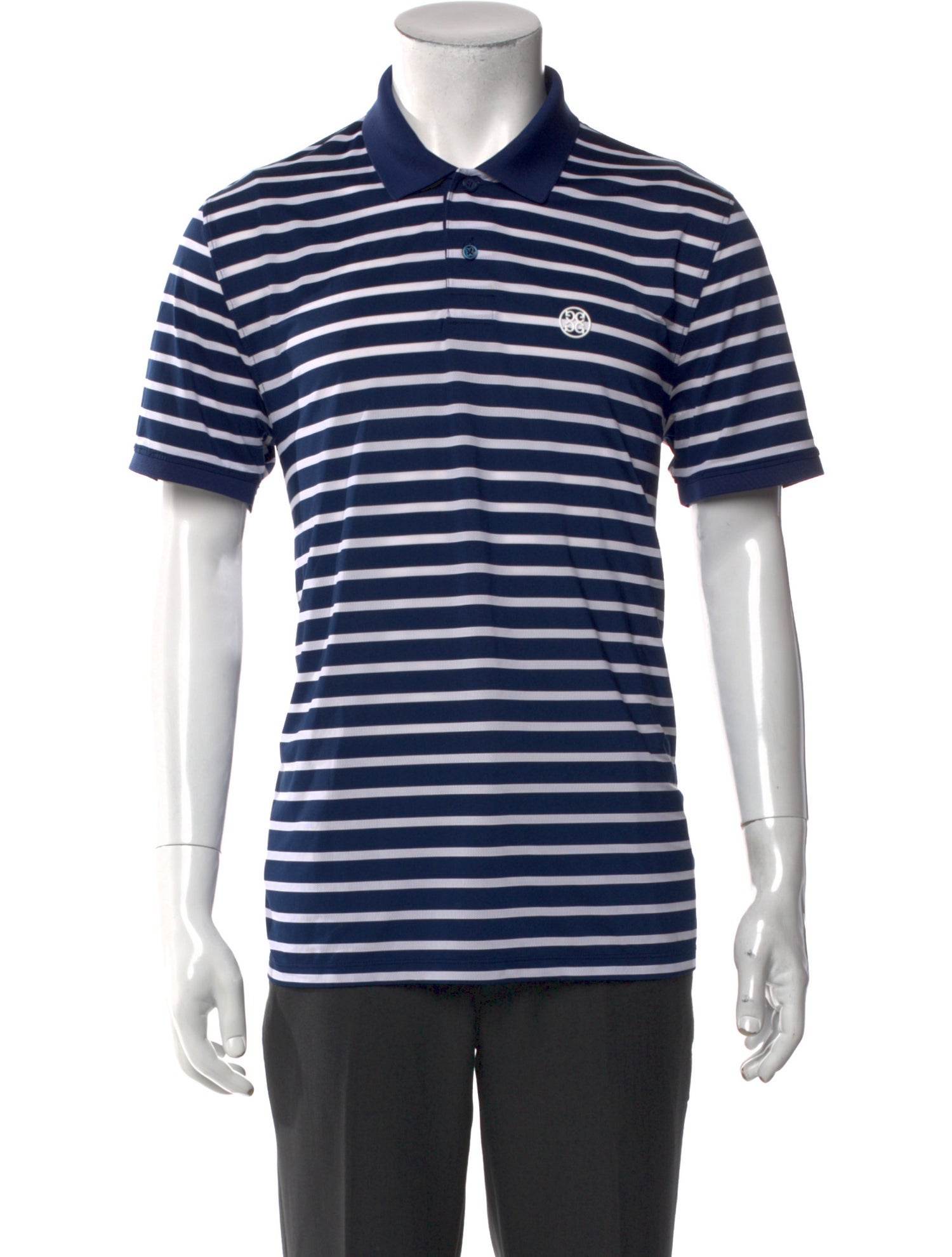 G/Fore Striped Collar Polo Shirt