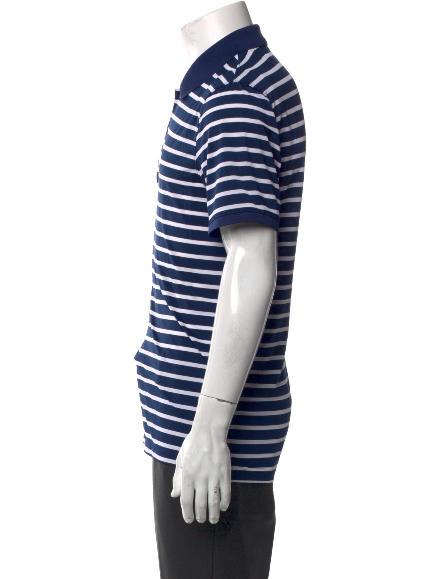 G/Fore Striped Collar Polo Shirt