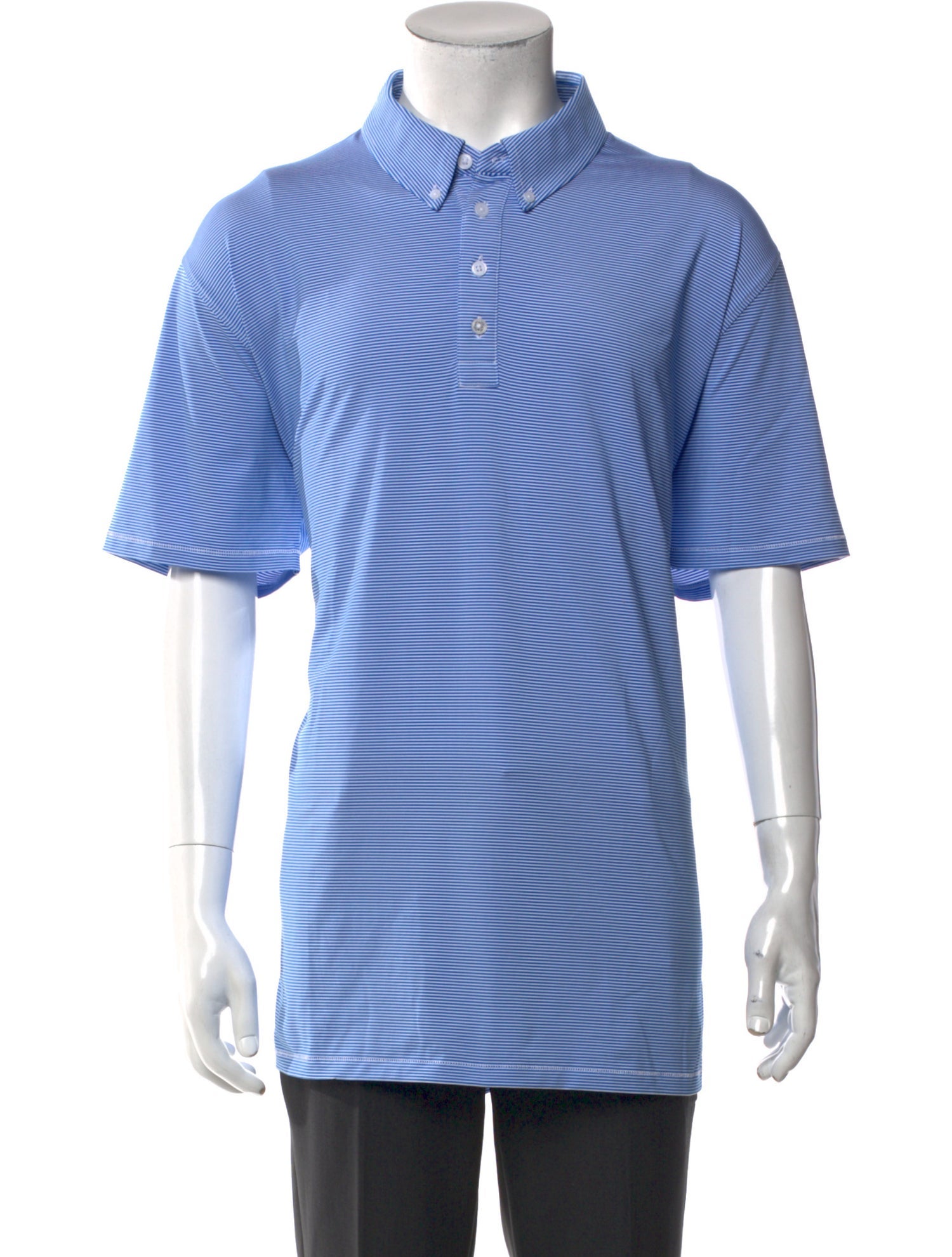 G/Fore Striped Collar Polo Shirt