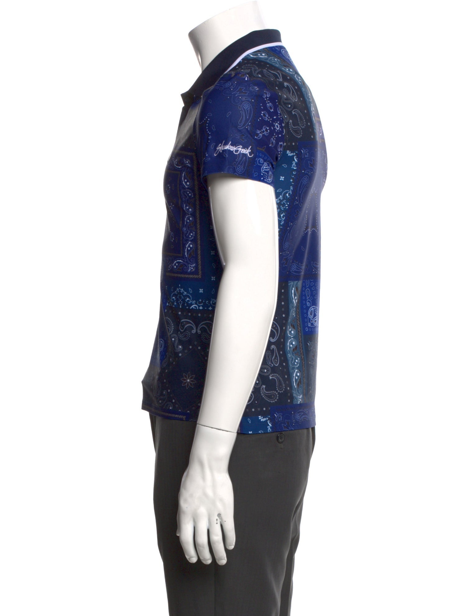 G/Fore Paisley Print Collar Polo Shirt