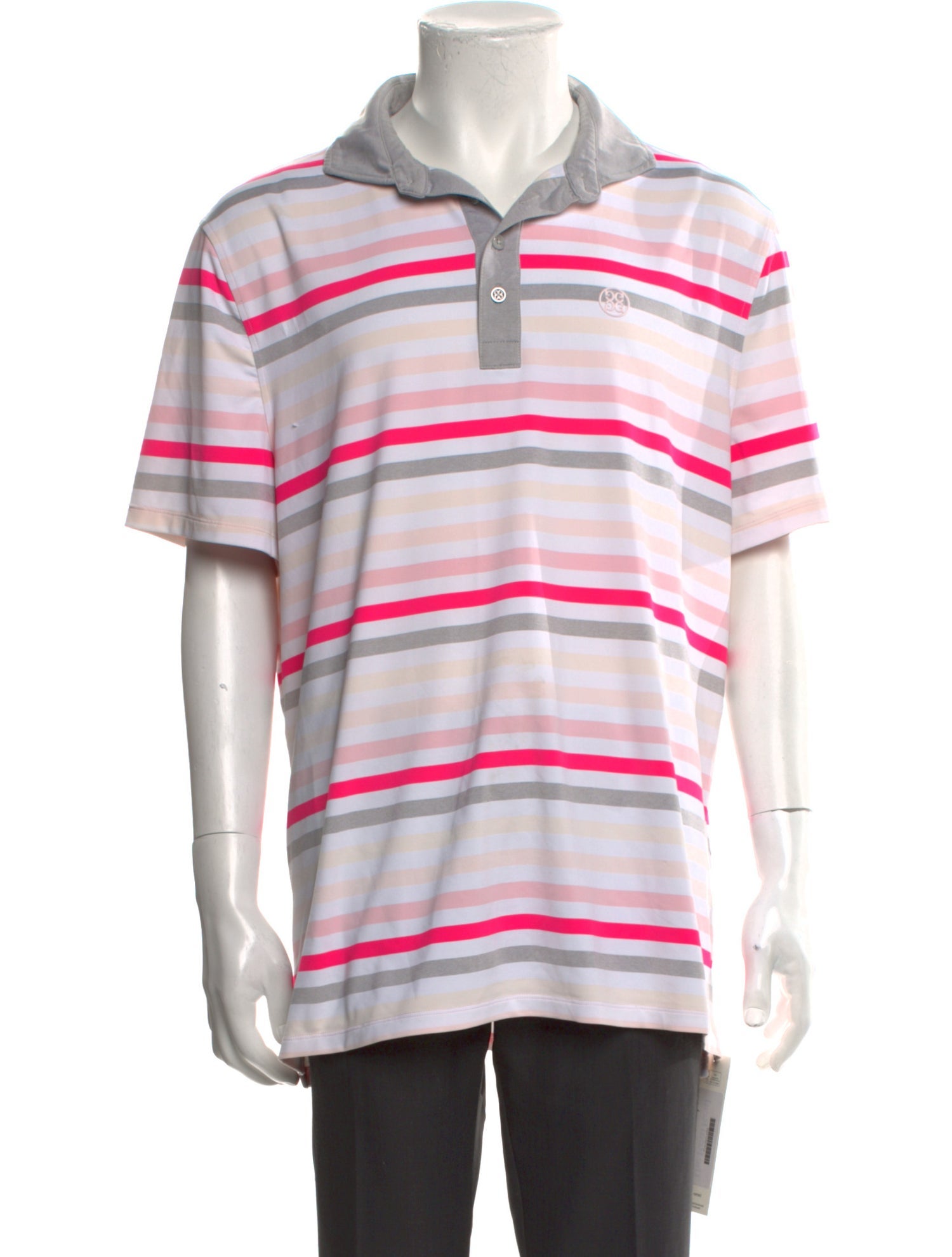 G/Fore Striped Collar Polo Shirt