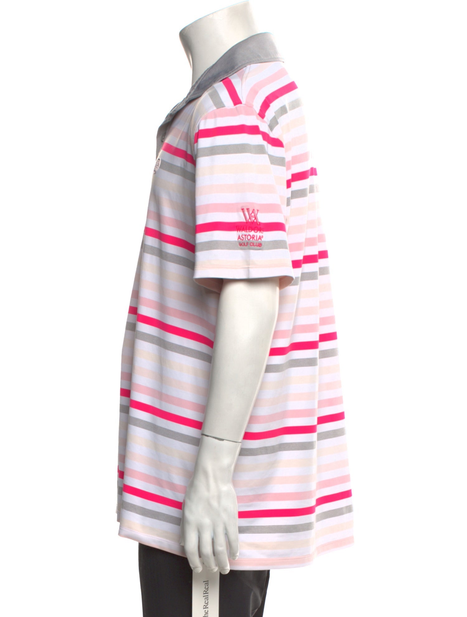 G/Fore Striped Collar Polo Shirt