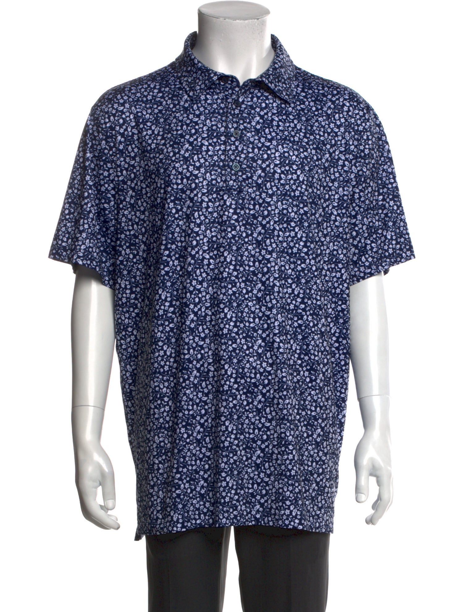 G/Fore Floral Print Collar Polo Shirt