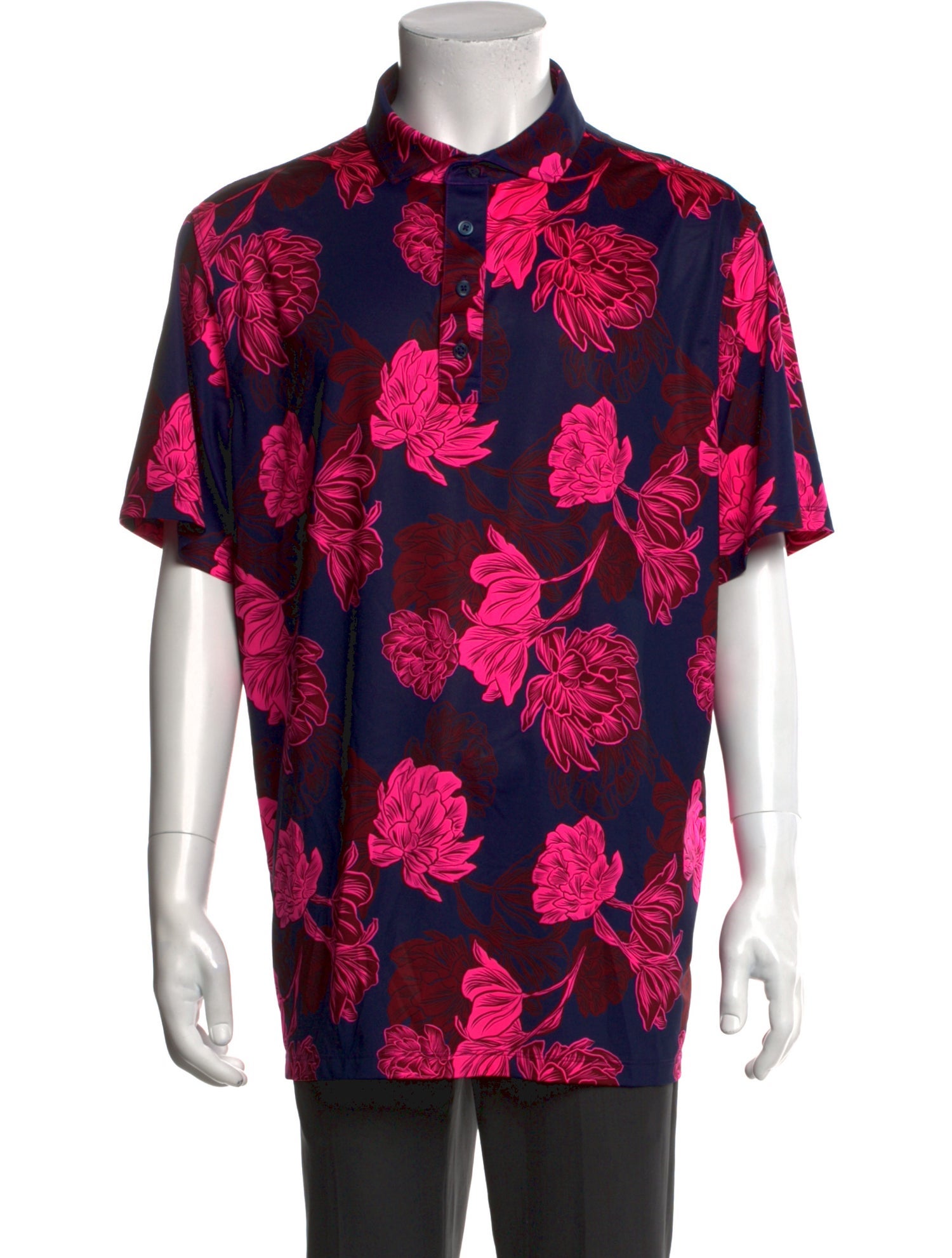 G/Fore Floral Print Collar Polo Shirt