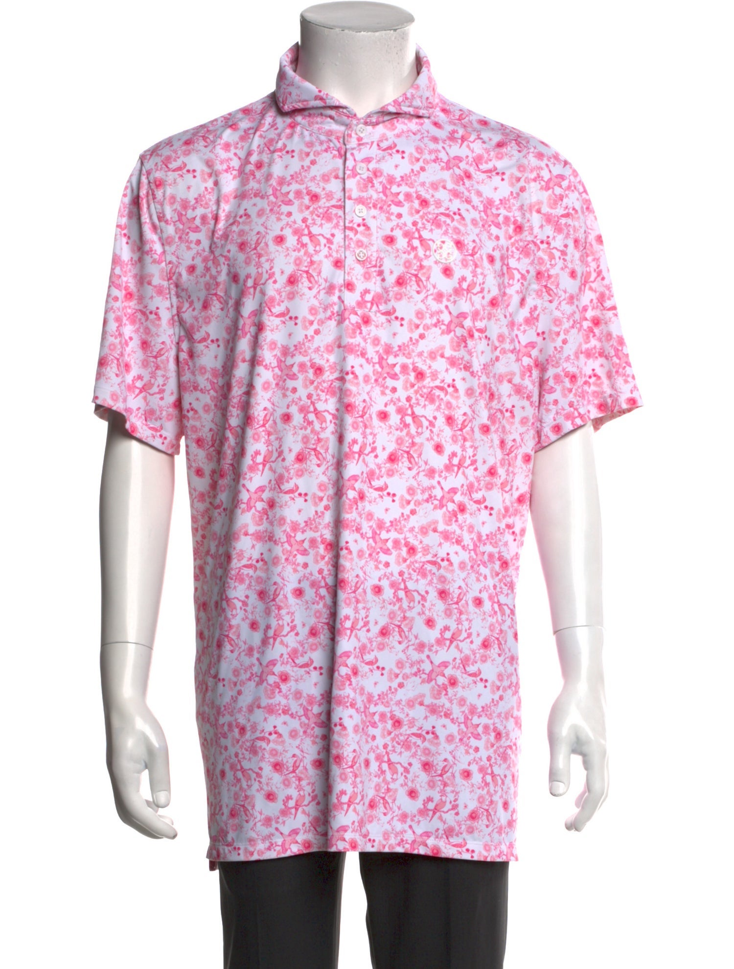 G/Fore Floral Print Collar Polo Shirt