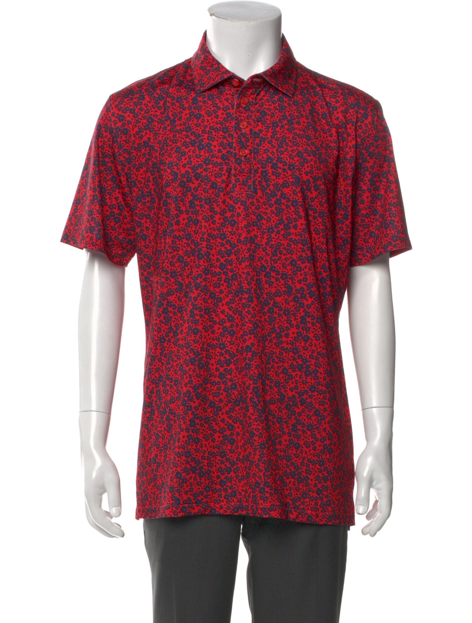 G/Fore Floral Print Collar Polo Shirt