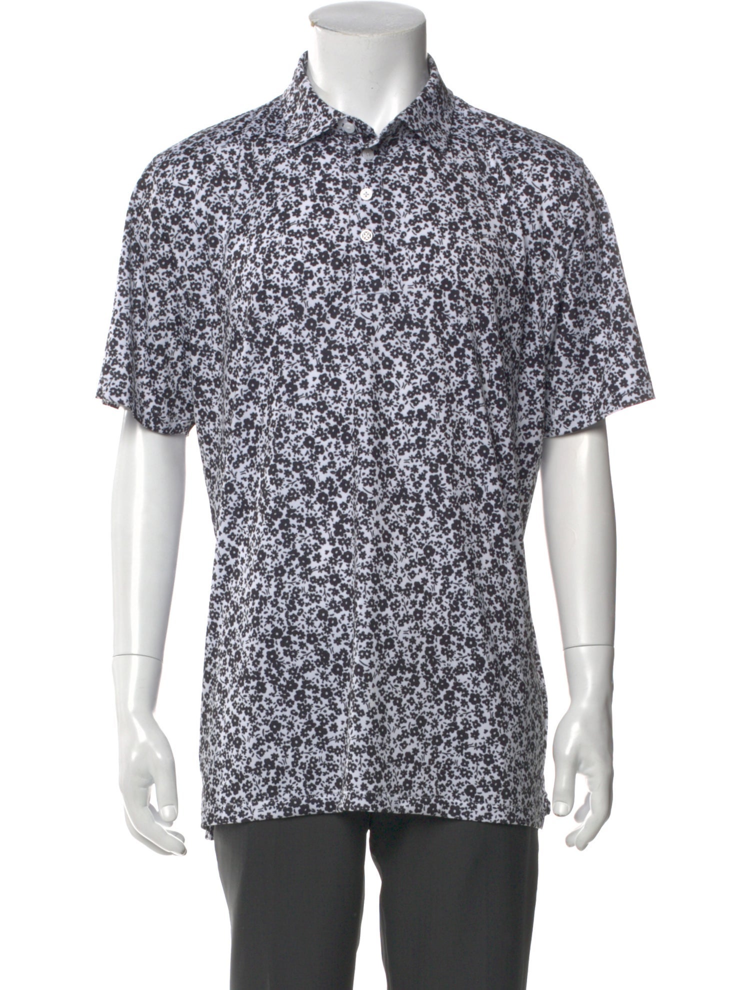 G/Fore Floral Print Collar Polo Shirt