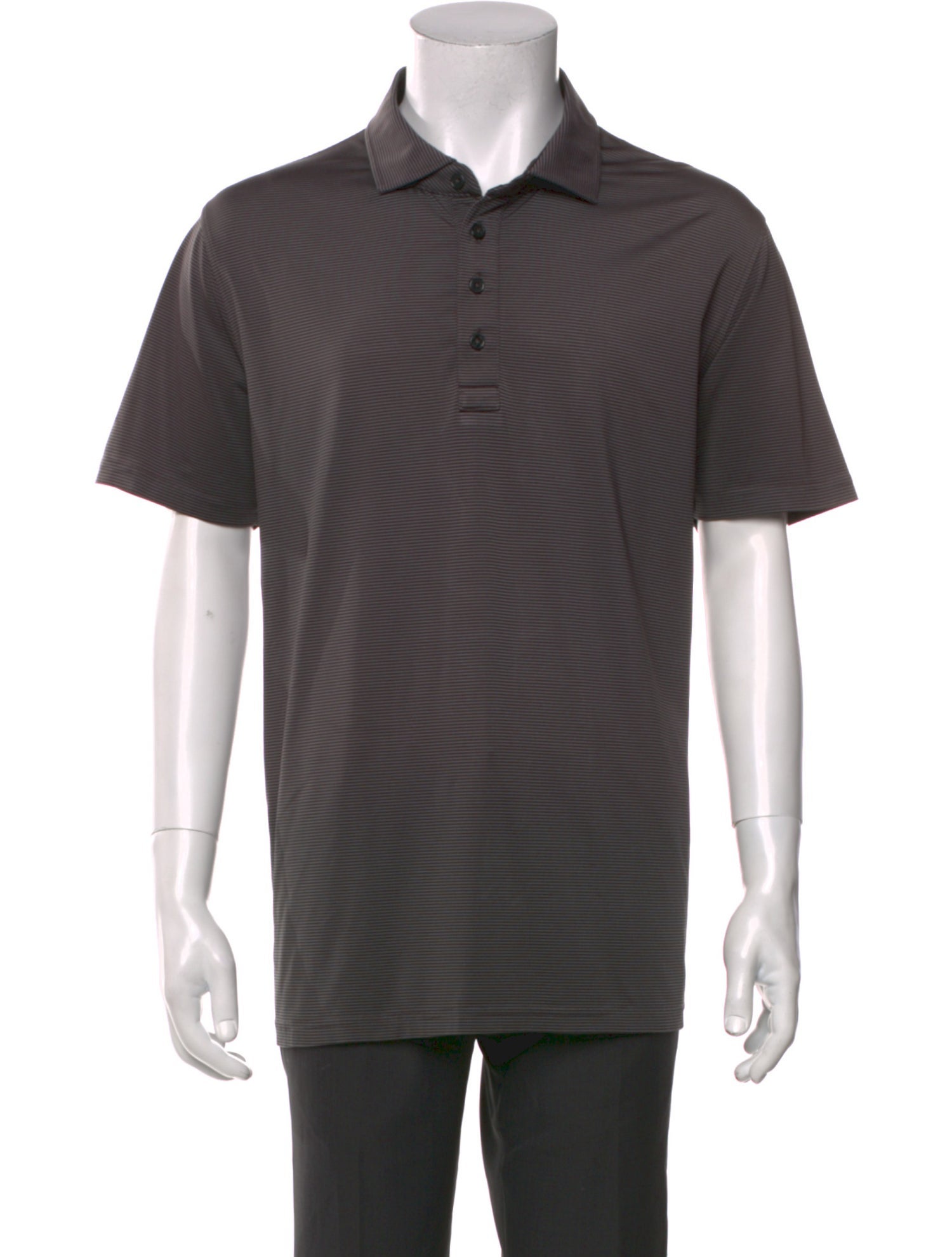 G/Fore Striped Collar Polo Shirt