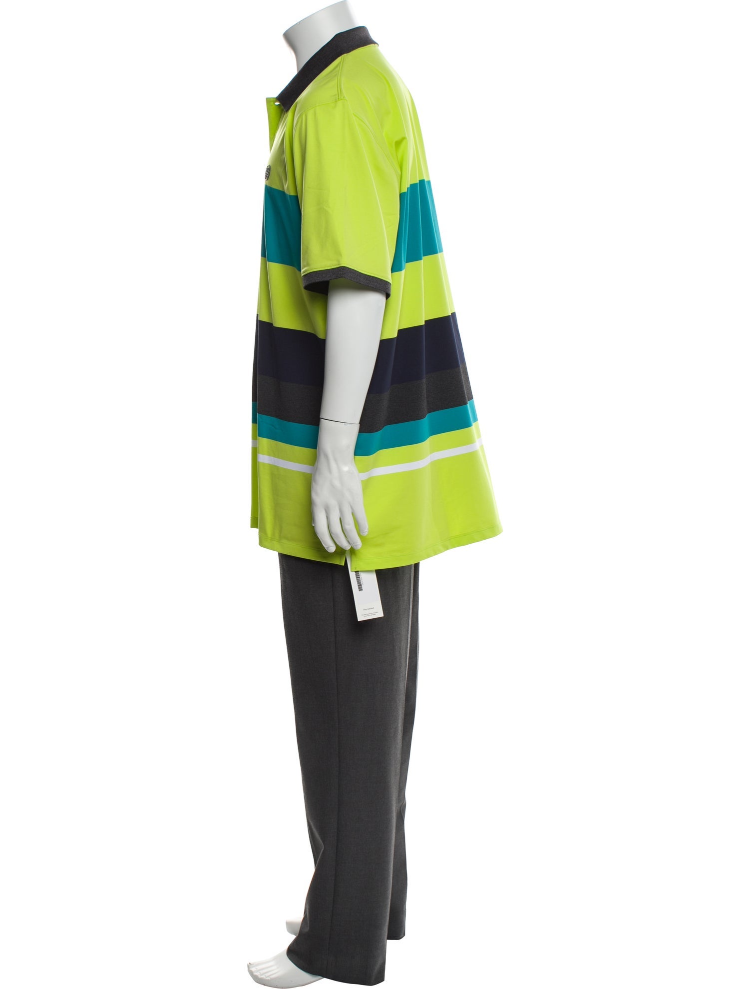 G/Fore Striped Crew Neck Polo Shirt