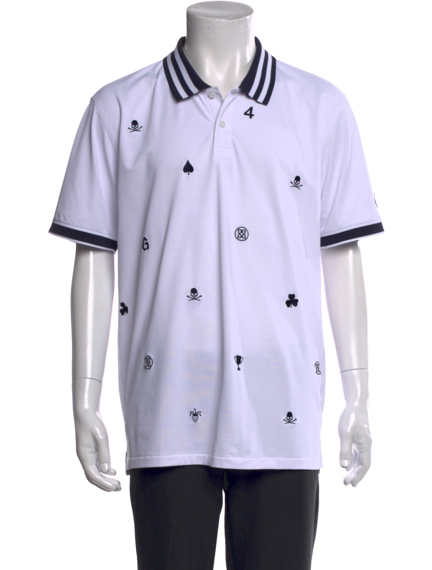 G/Fore Printed Crew Neck Polo Shirt