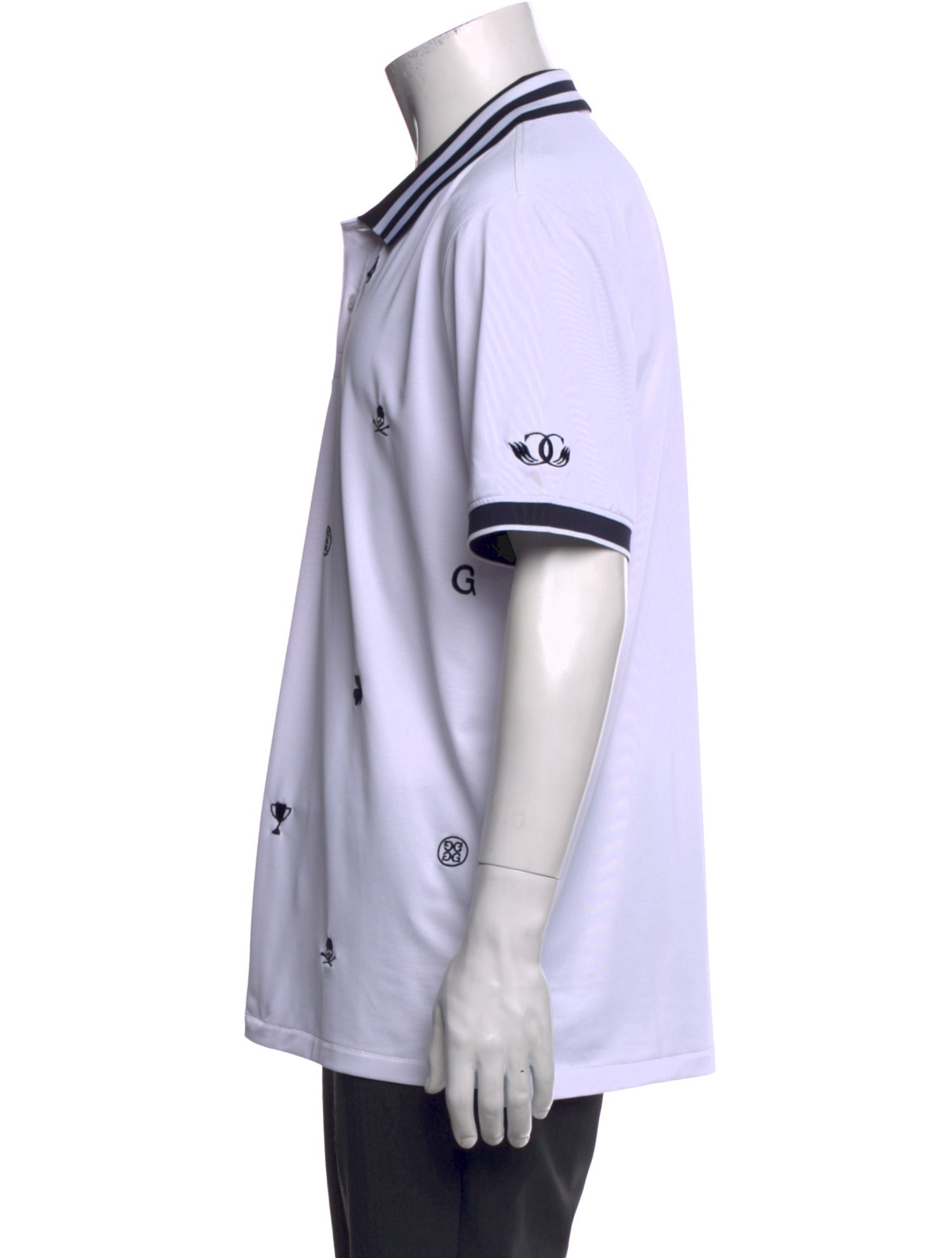 G/Fore Printed Crew Neck Polo Shirt