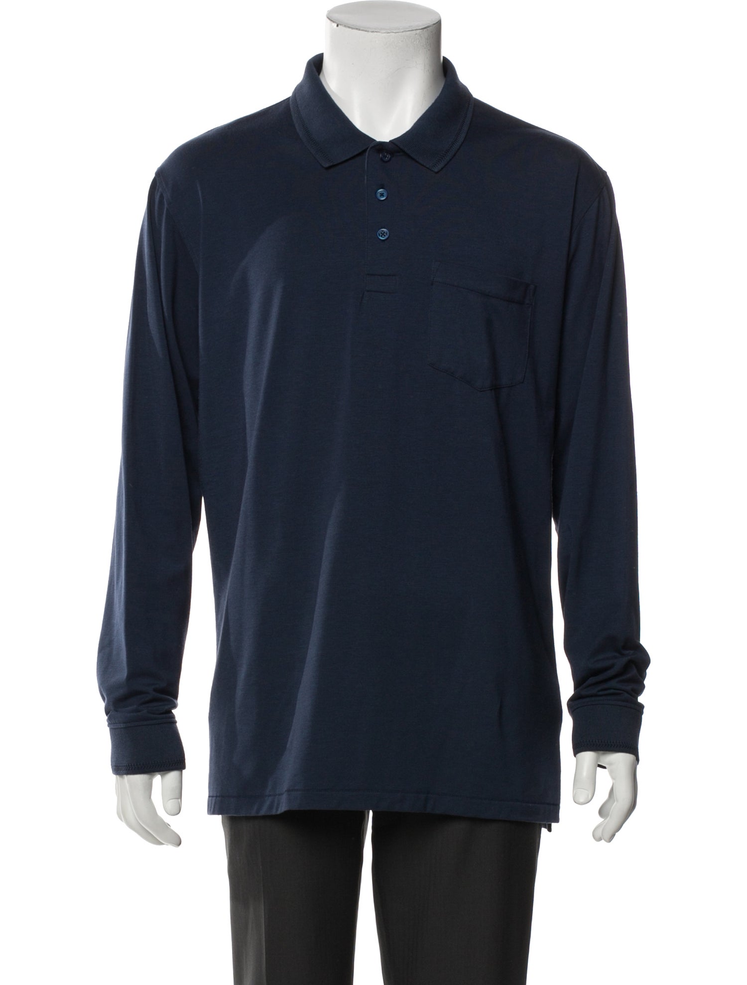 G/Fore Collar Long Sleeve Polo Shirt