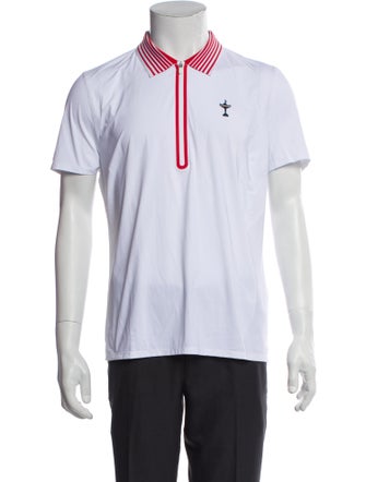 G/Fore Striped Collar Polo Shirt