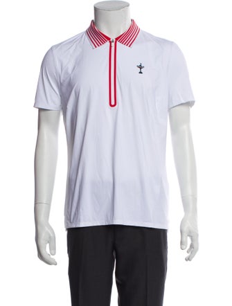 G/Fore Striped Collar Polo Shirt