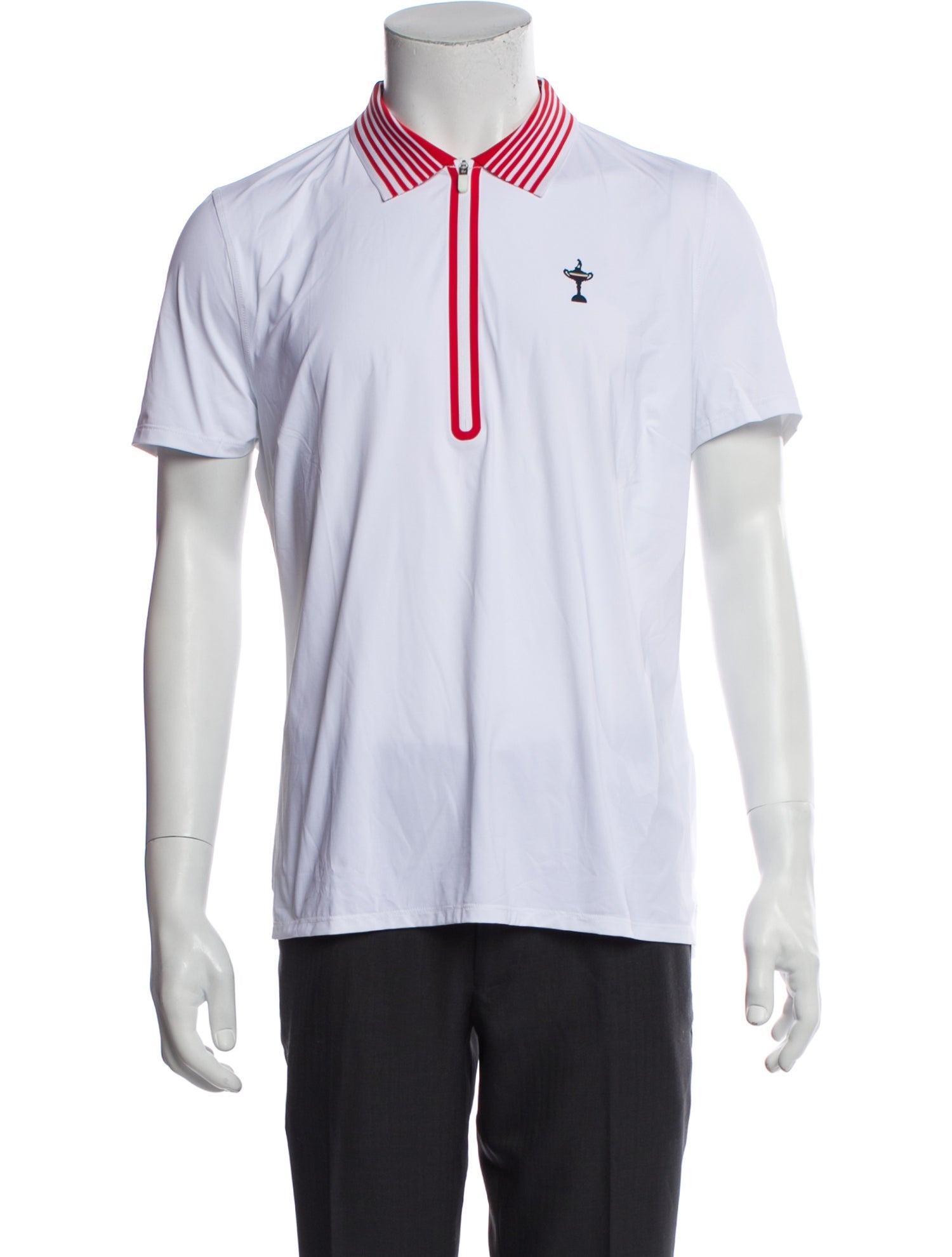 G/Fore Striped Collar Polo Shirt